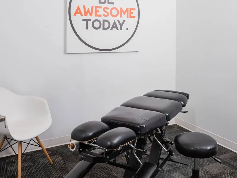 Adjusting room at Revolution Health, a chiropractic clinic near Olympic Village Vancouver