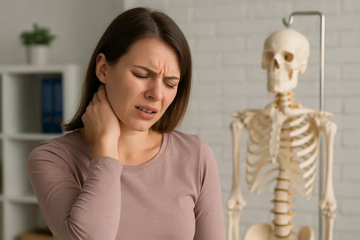 a girl with whiplash pain in vancouver